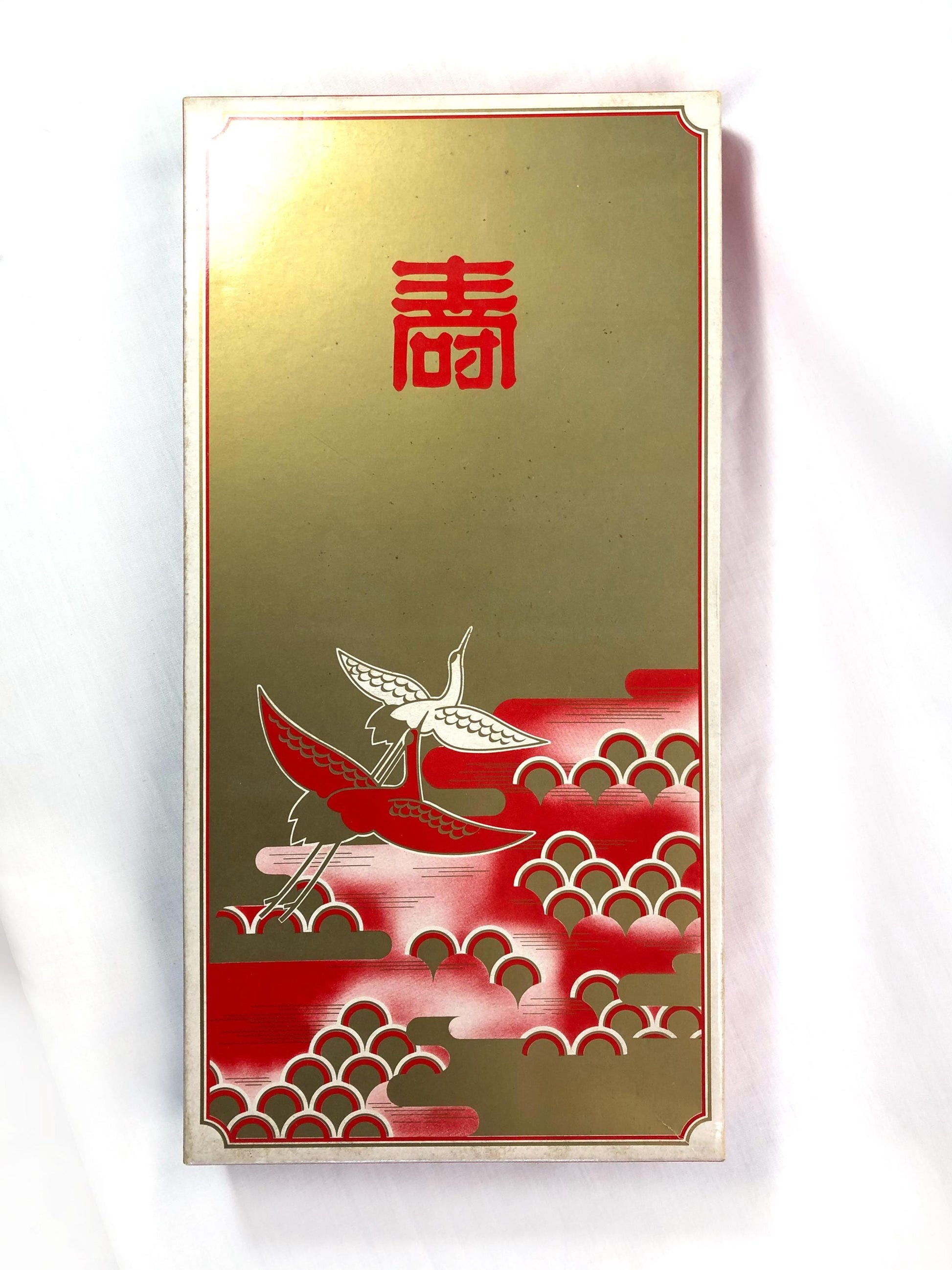 Set of kimono accessories for children - pink and red origami cranes pattern