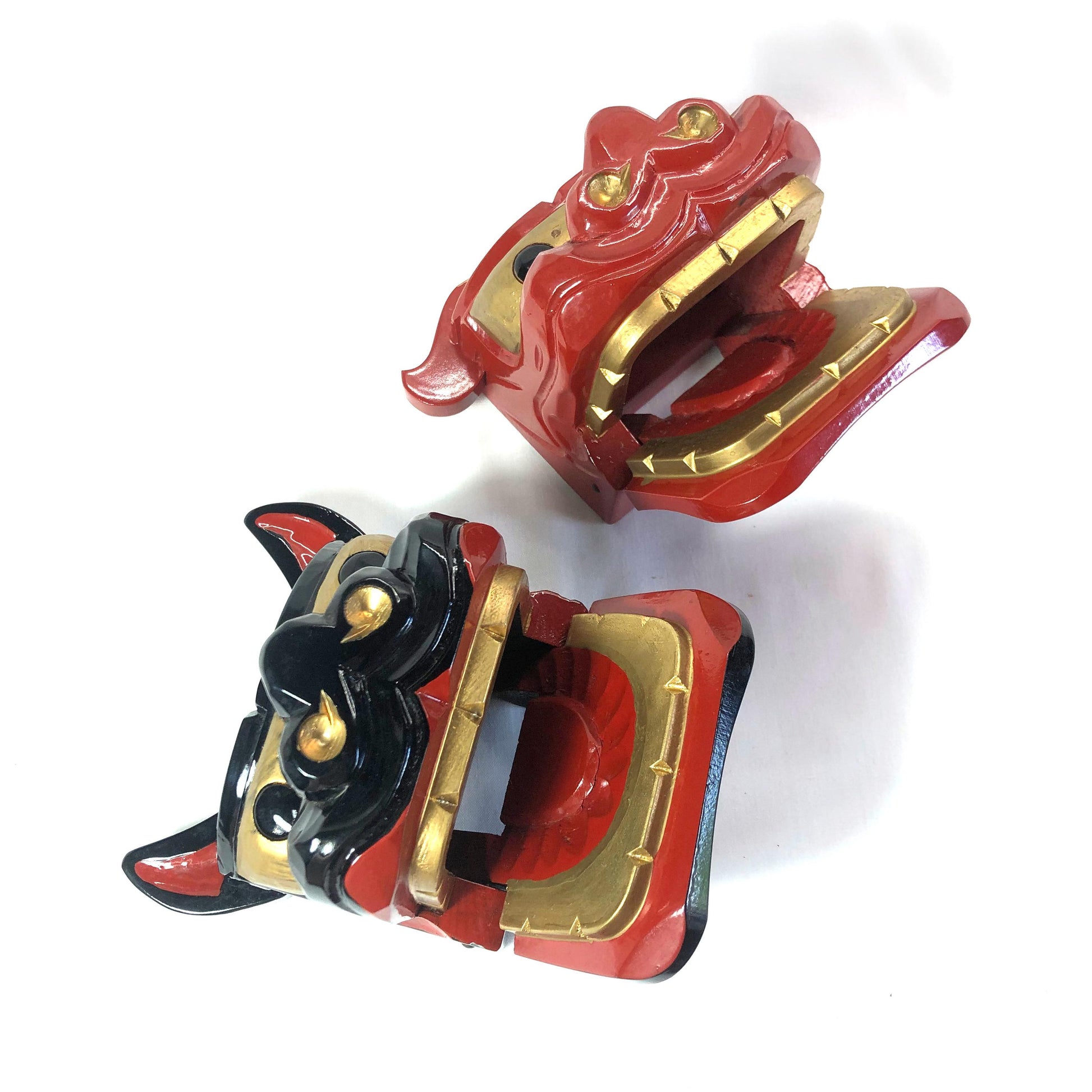 Miniature "shishi gashira" lion heads from Sakata Festival