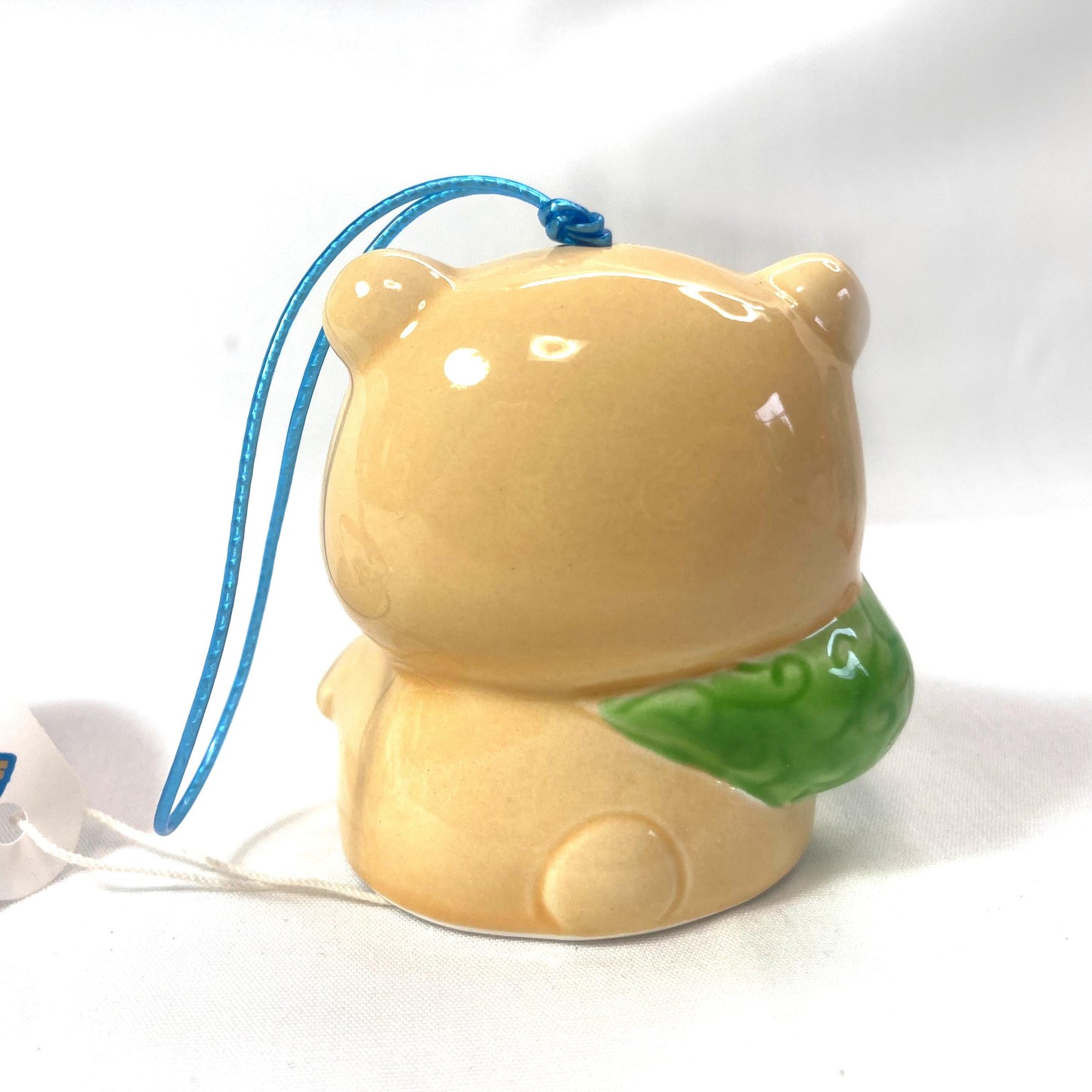 Japanese Ceramic Bear Wind Chime: 80s Comic Style Fuurin