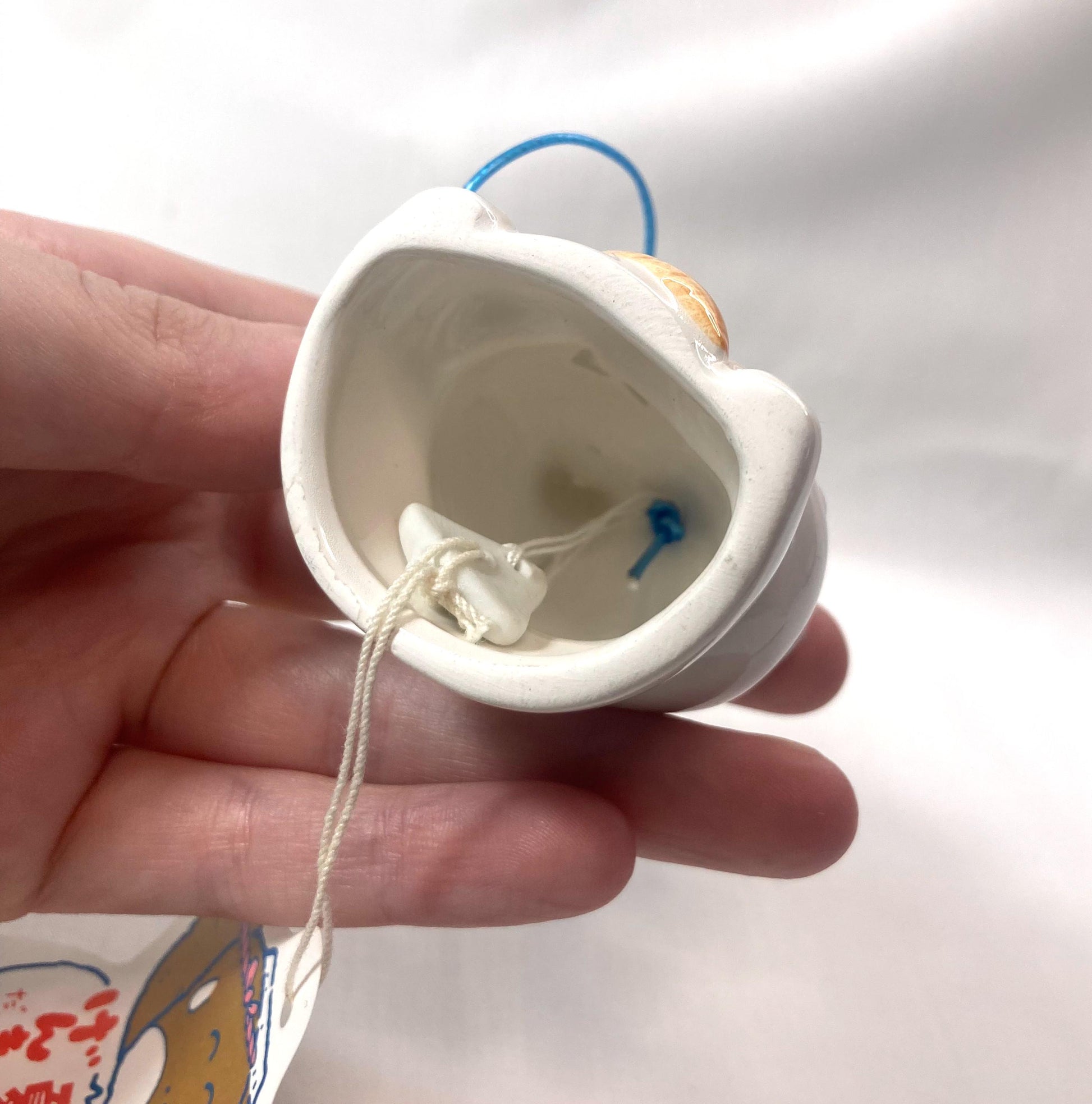 Bunny Wind Chime: Japanese Ceramic Fuurin with Pumpkin