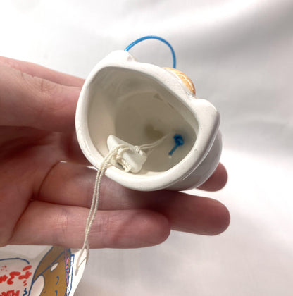 Bunny Wind Chime: Japanese Ceramic Fuurin with Pumpkin