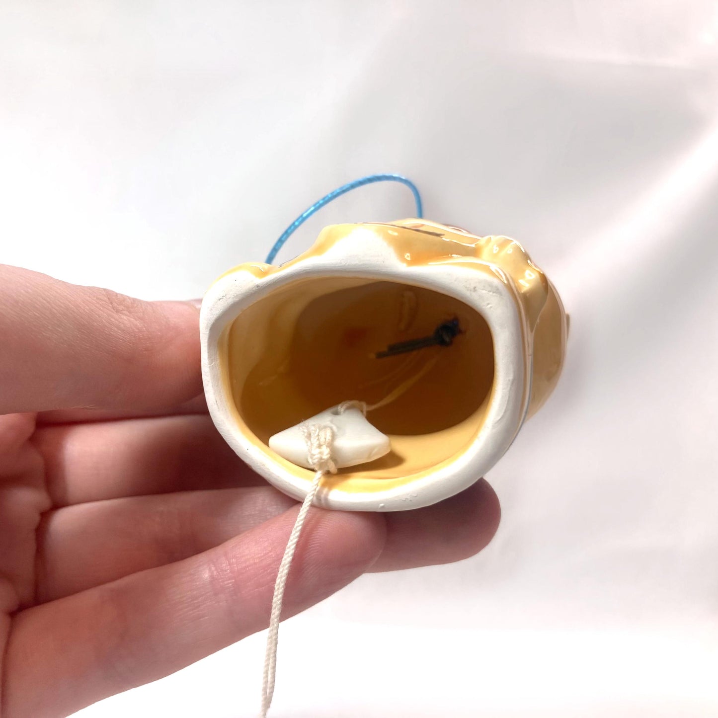 Tanuki Wind Chime: Japanese Ceramic Fuurin with Festival Paper