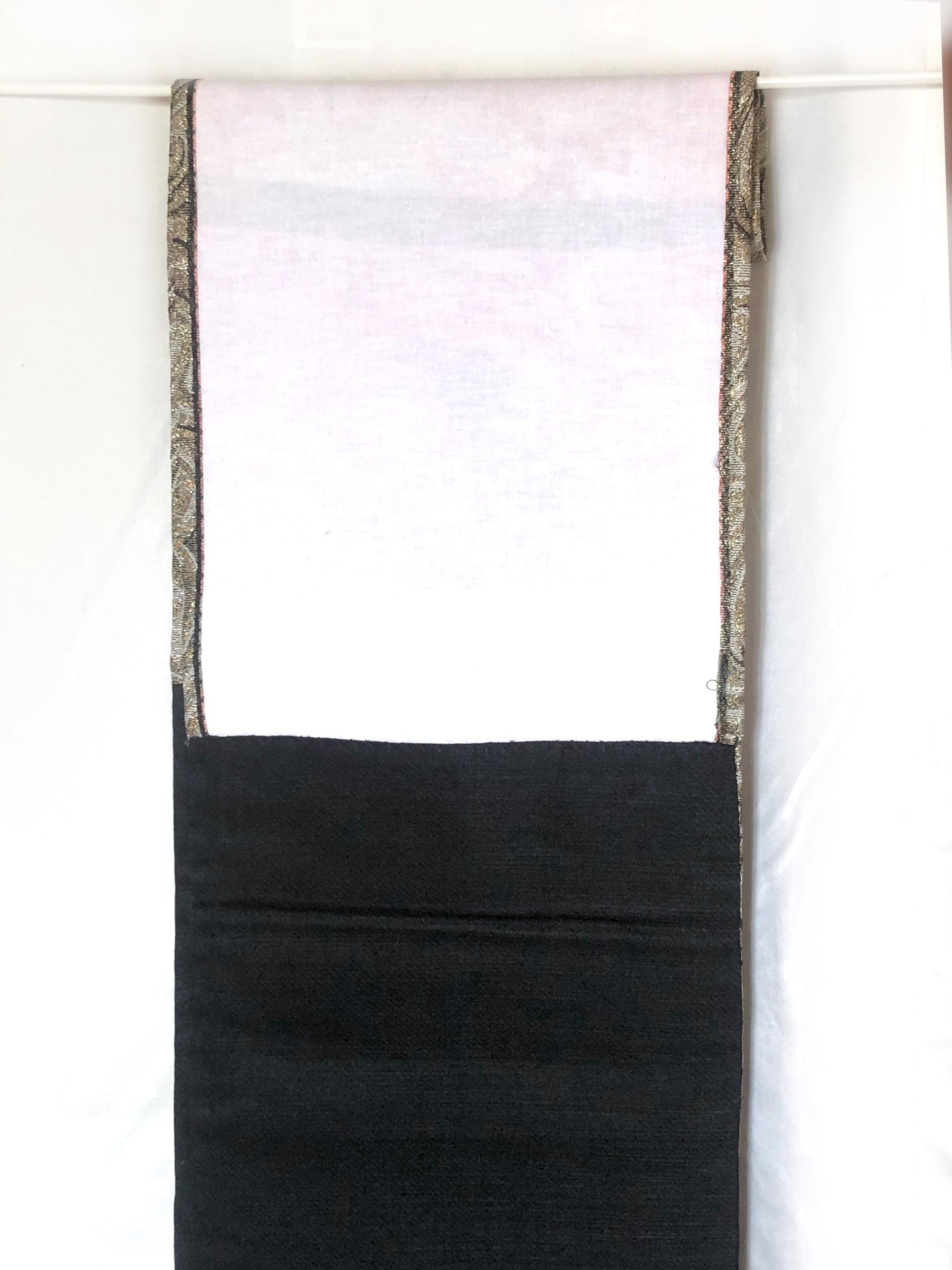 Vintage Nagoya obi - golden brocade with eagles over water pattern