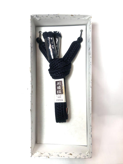 Haori himo for men - dark blue - set with hooks