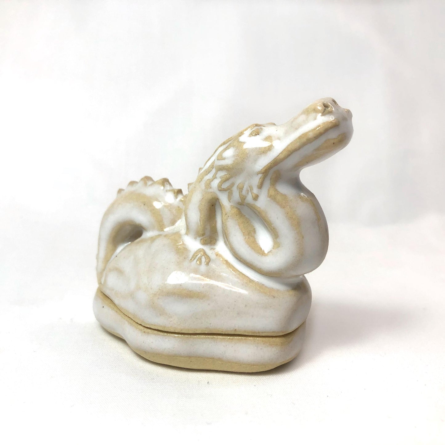 Miniature incense dish / trinket box - Japanese dragon