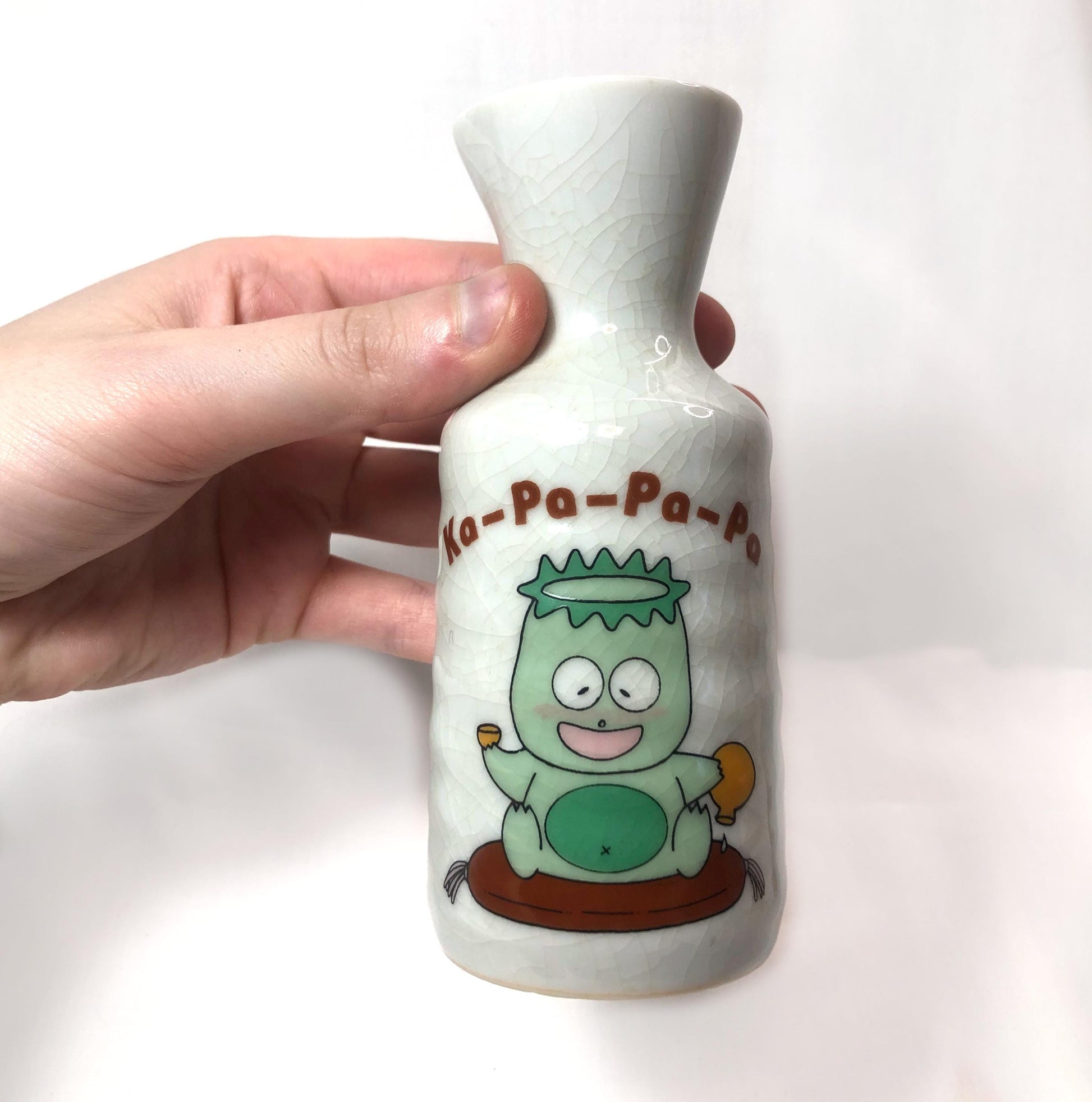 Cute Japanese sake bottle set - tipsy kappa