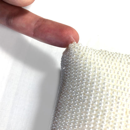 Vintage kimono handbag - two-way beaded white with pastel flowers