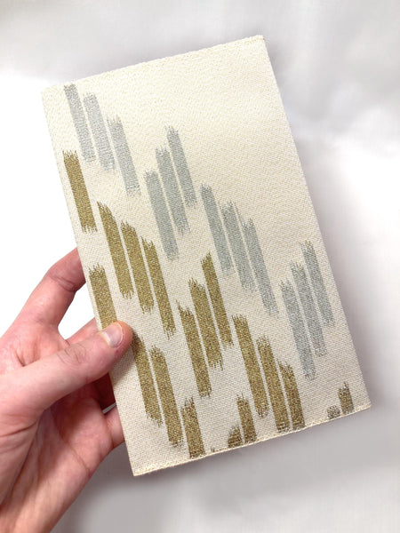 Traditional Japanese accessory - envelope or document file fukusa - glittery gold and silver kasuri pattern