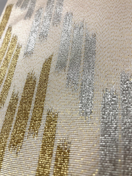 Traditional Japanese accessory - envelope or document file fukusa - glittery gold and silver kasuri pattern