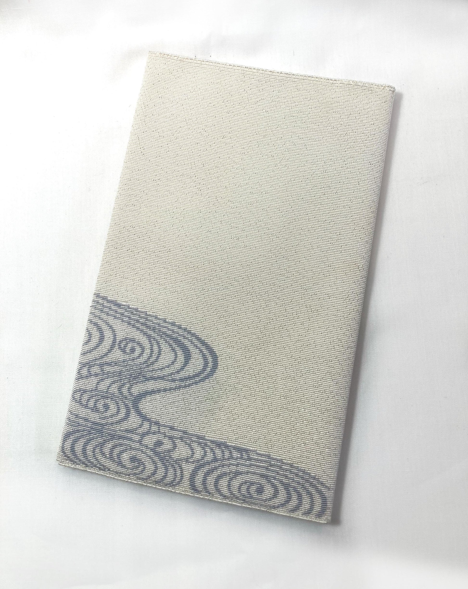 Traditional Japanese accessory - envelope or document file fukusa - glittery silver water swirls pattern