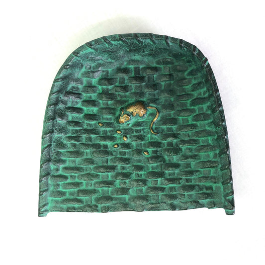 Japanese iron cast dish - mouse on a rice scoop