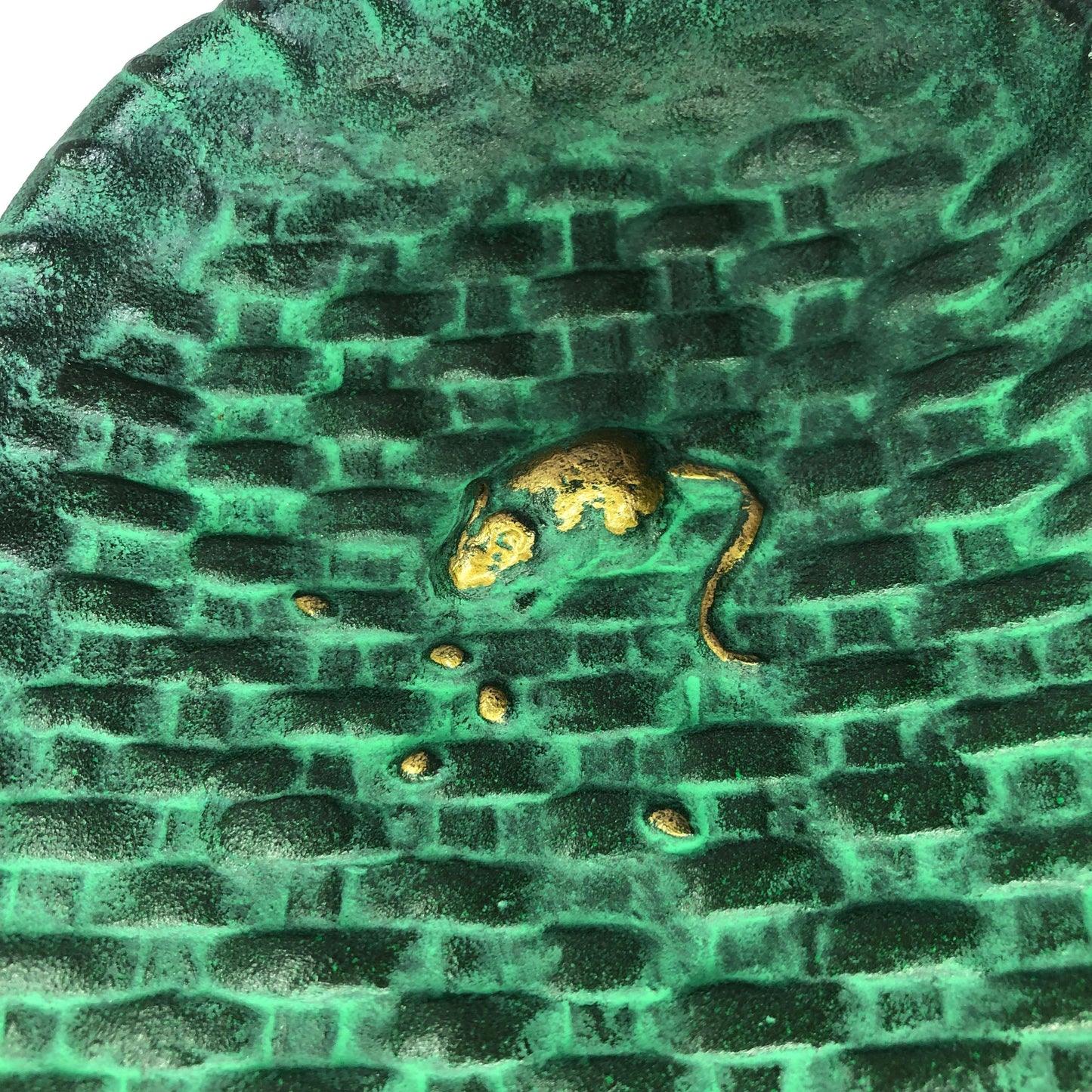 Japanese iron cast dish - mouse on a rice scoop