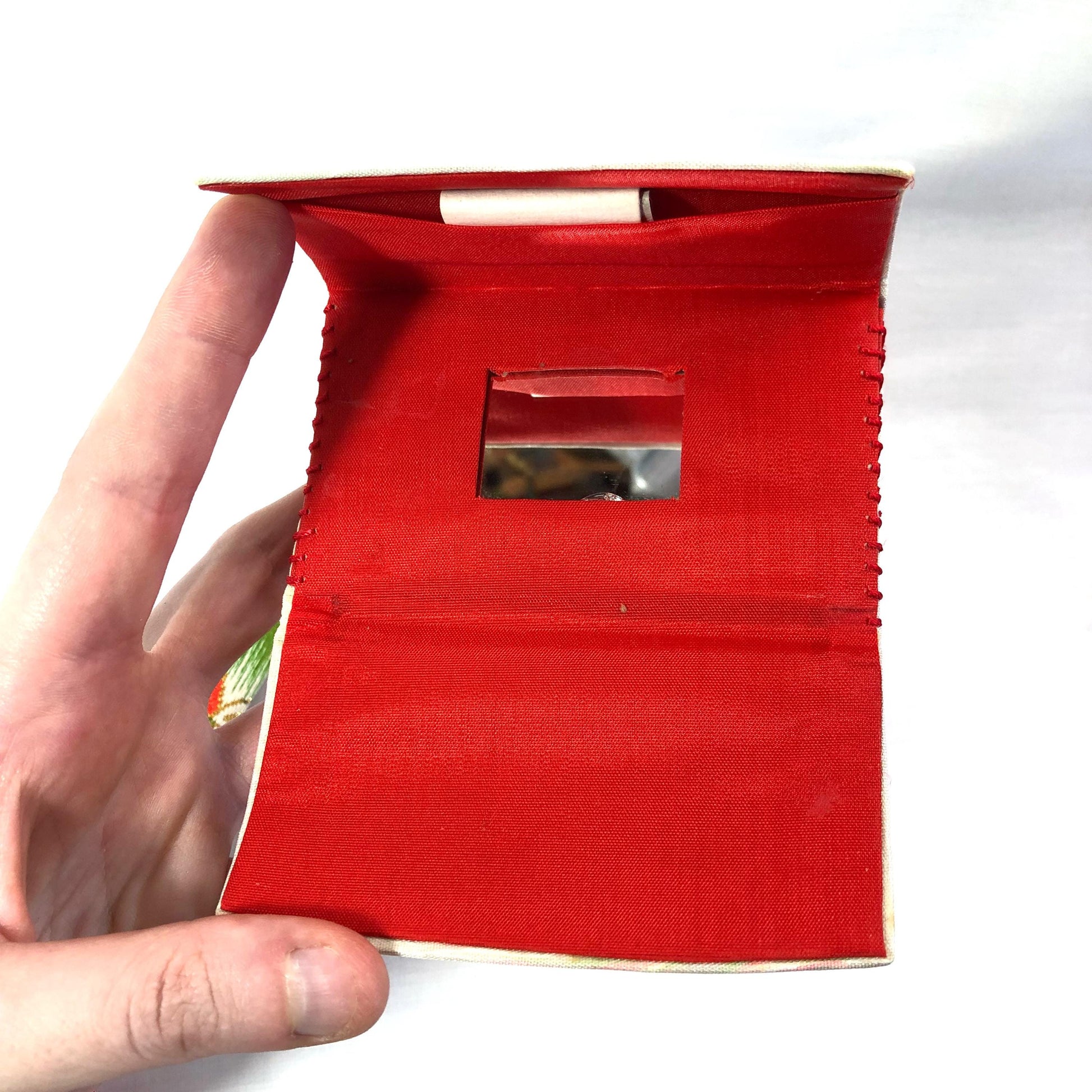 Set of kimono accessories and a bag for children - orange, green, and golden cranes pattern