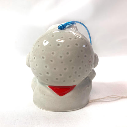 Jizo Wind Chime: Japanese Ceramic Fuurin with Cat
