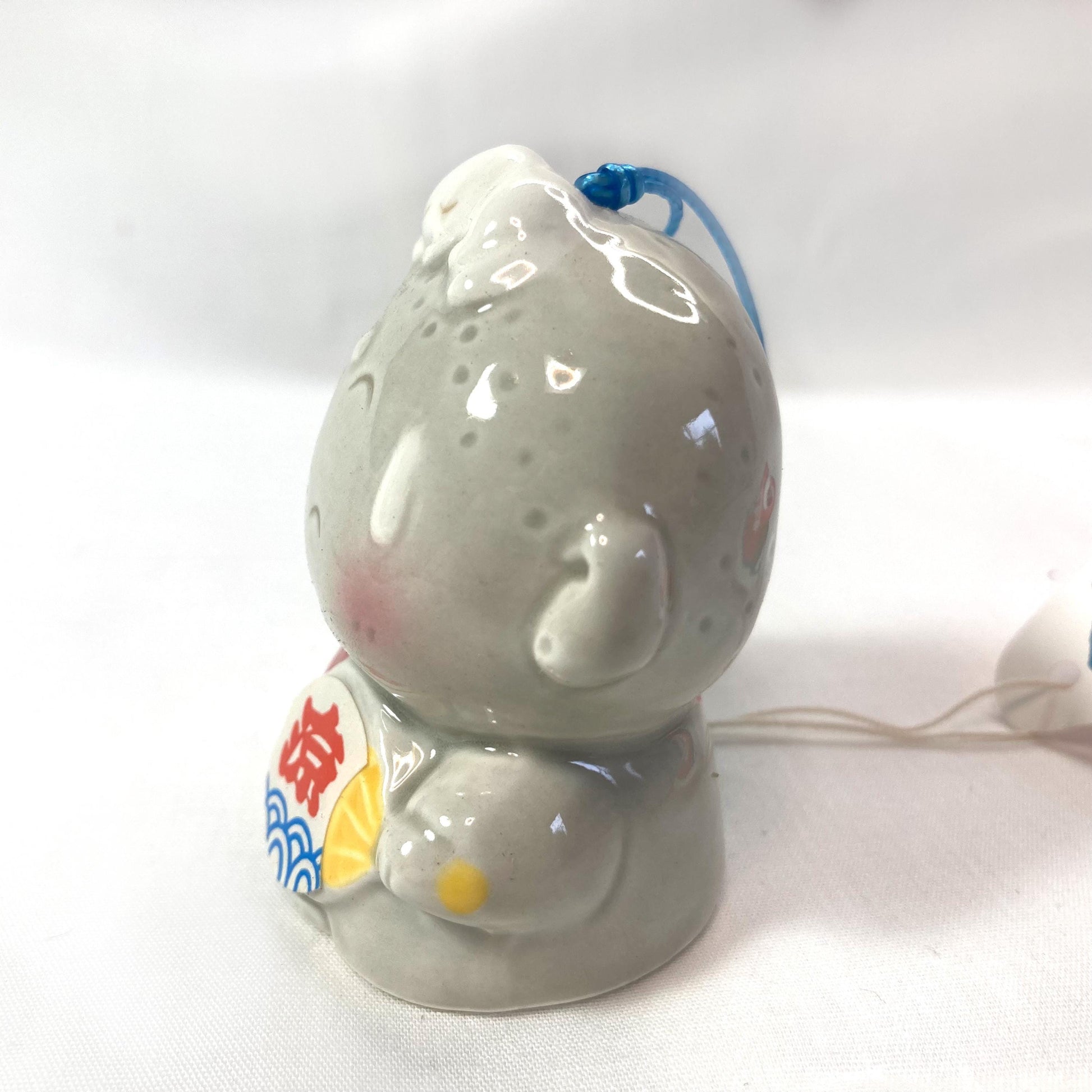 Jizo Wind Chime: Japanese Ceramic Fuurin with Cat