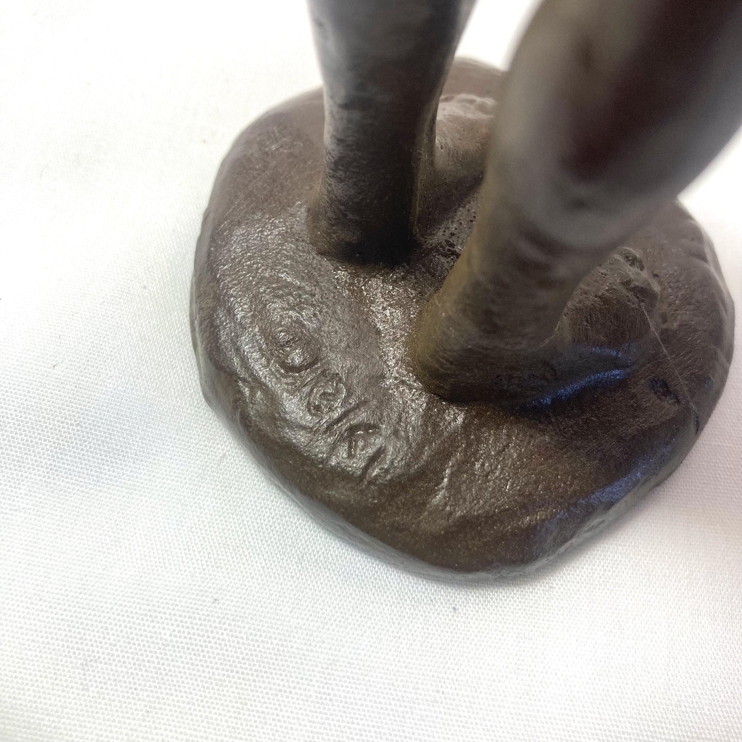 Japanese metal cast female bust - "Yorokobi" by Ueki Chikara