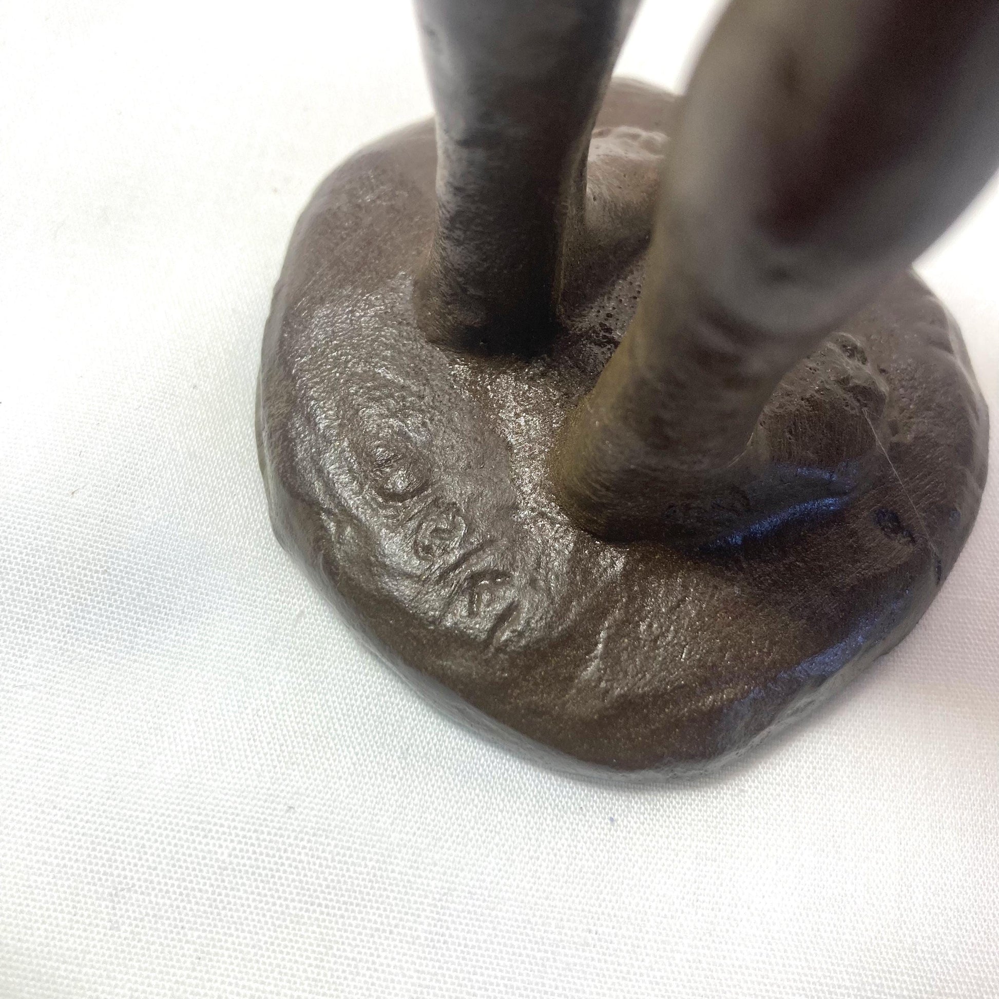 Japanese metal cast female bust - "Yorokobi" by Ueki Chikara