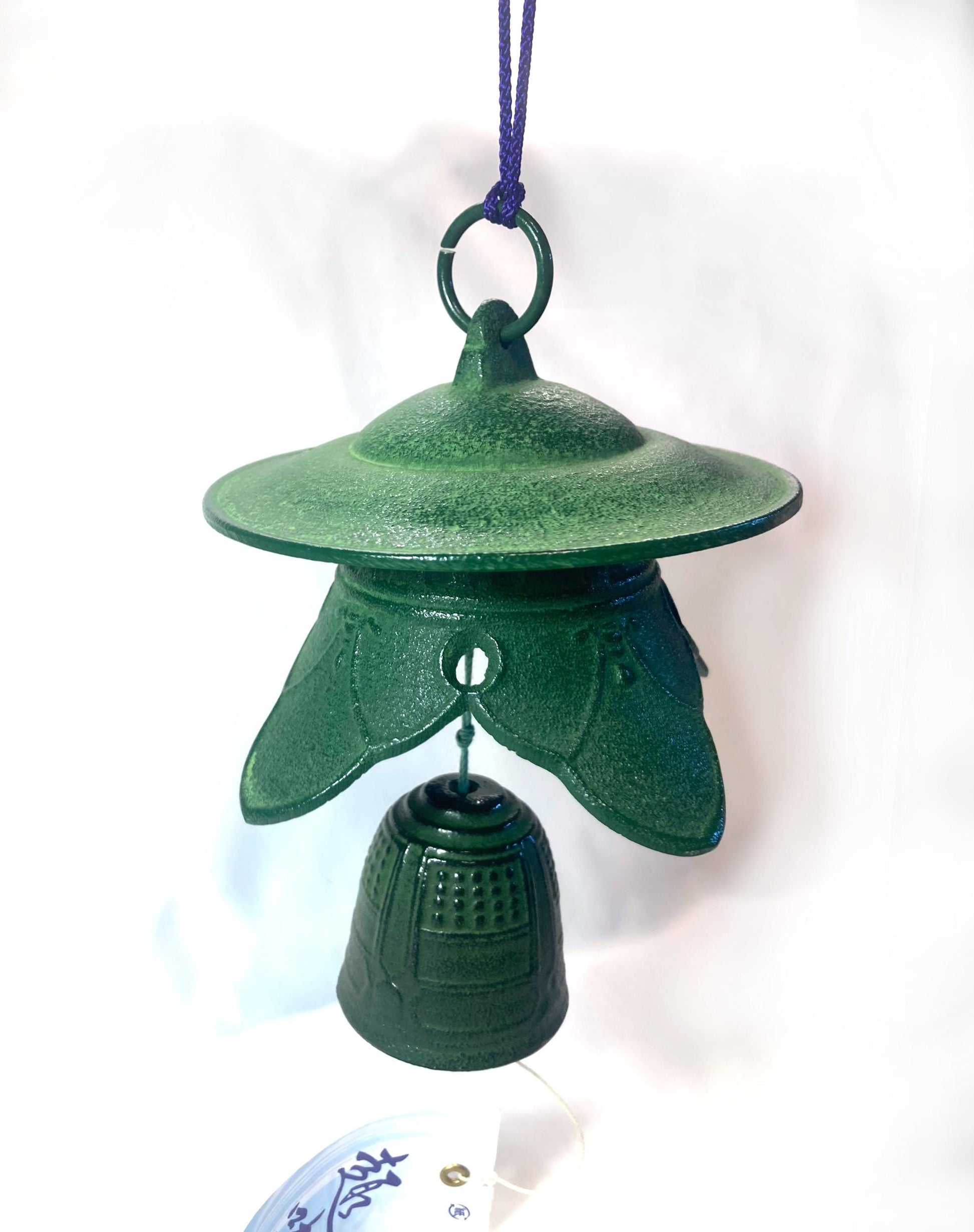 Cast iron wind chime (fuurin) - bellflower lantern
