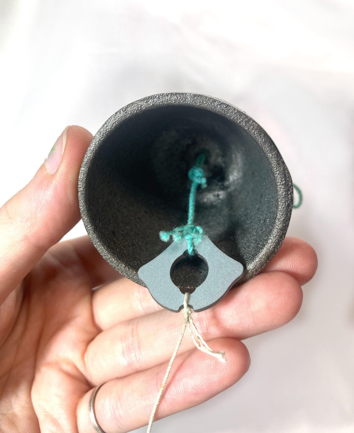 Cast iron wind chime (fuurin) - bellflower lantern