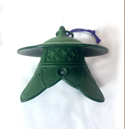 Cast iron wind chime (fuurin) - bellflower lantern