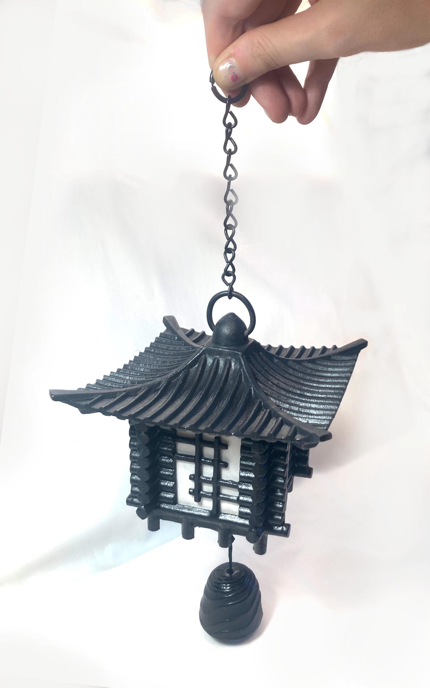 Cast iron wind chime (fuurin) - big log pavilion