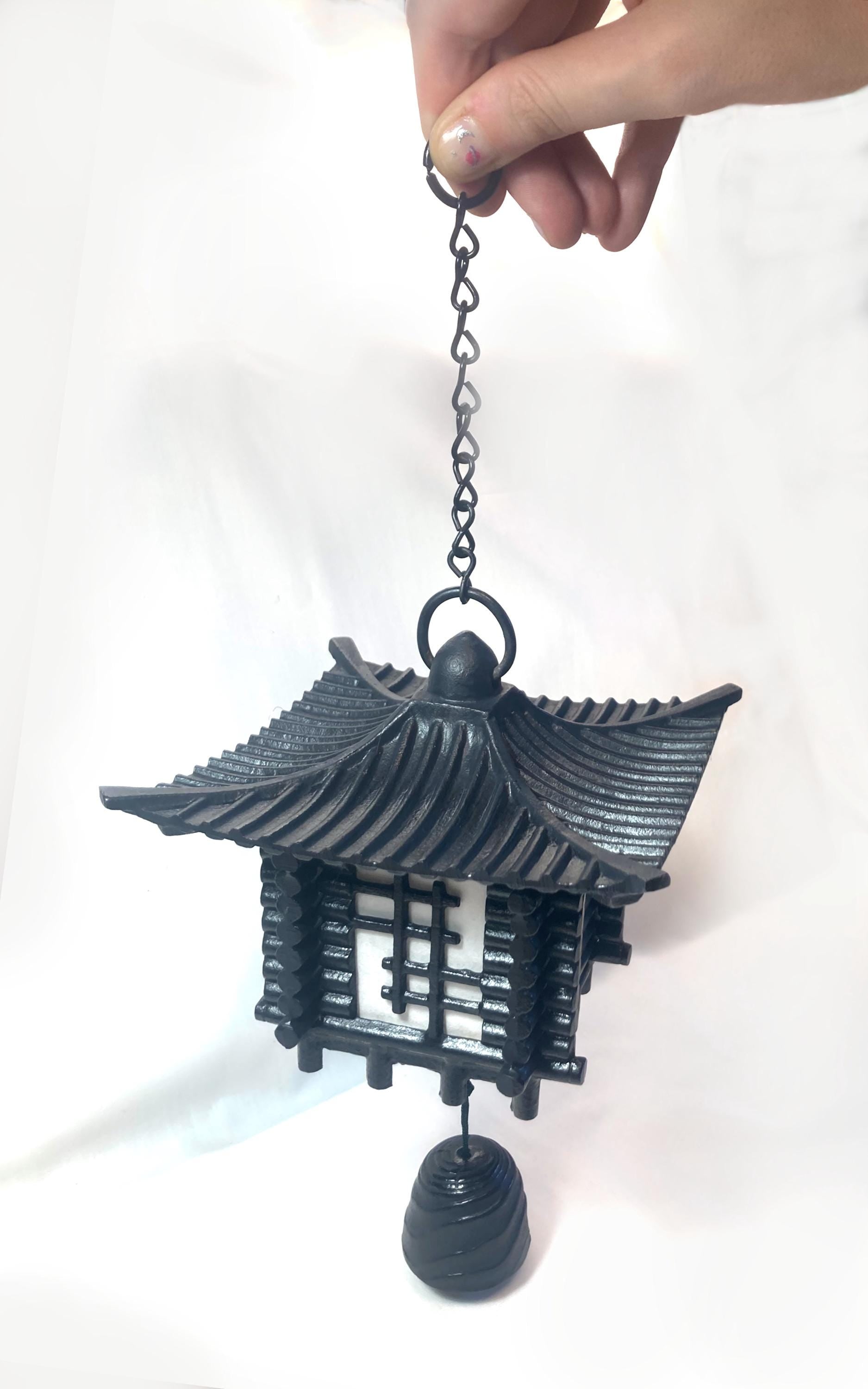 Cast iron wind chime (fuurin) - big log pavilion