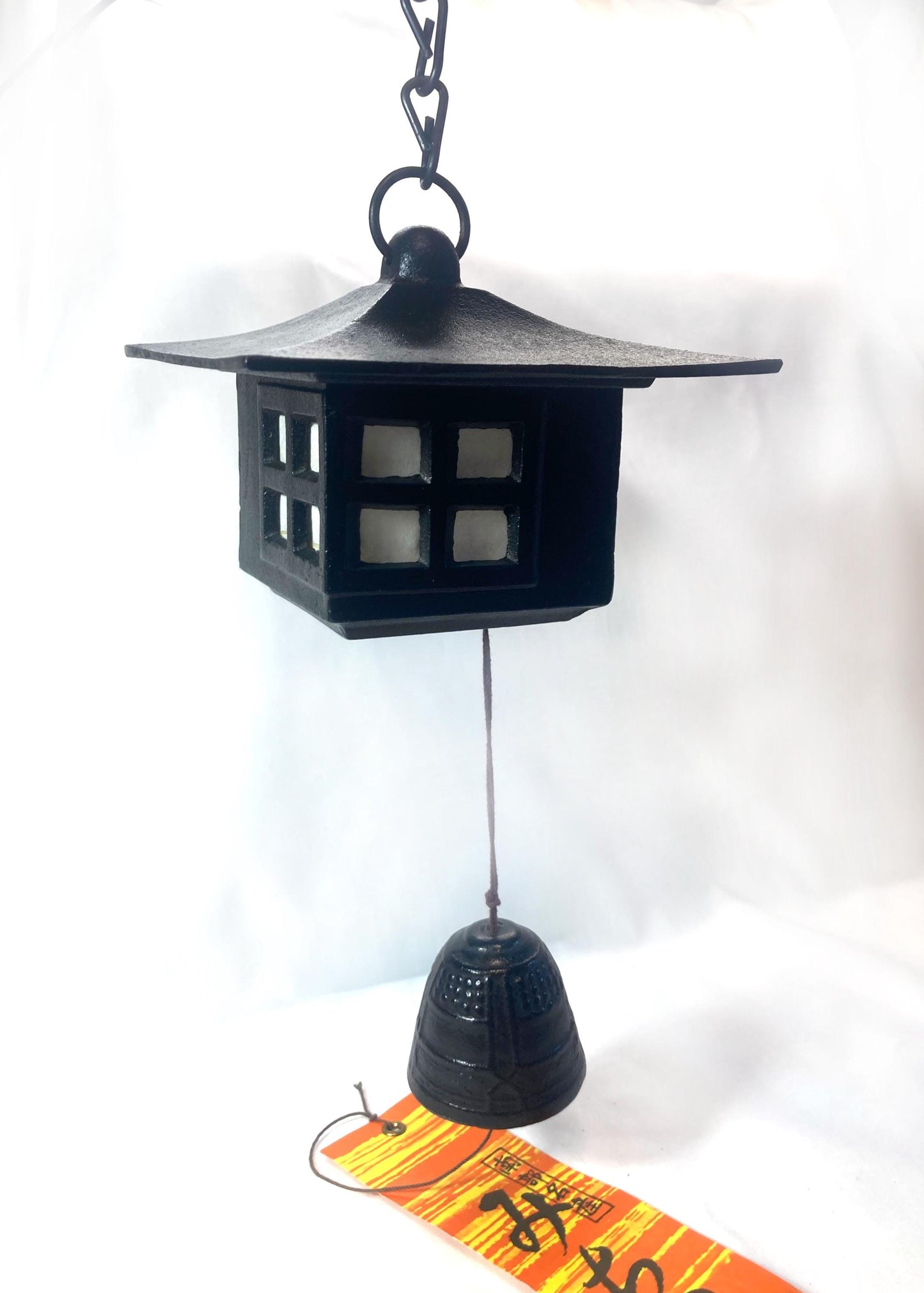 Cast iron wind chime (fuurin) - simple house