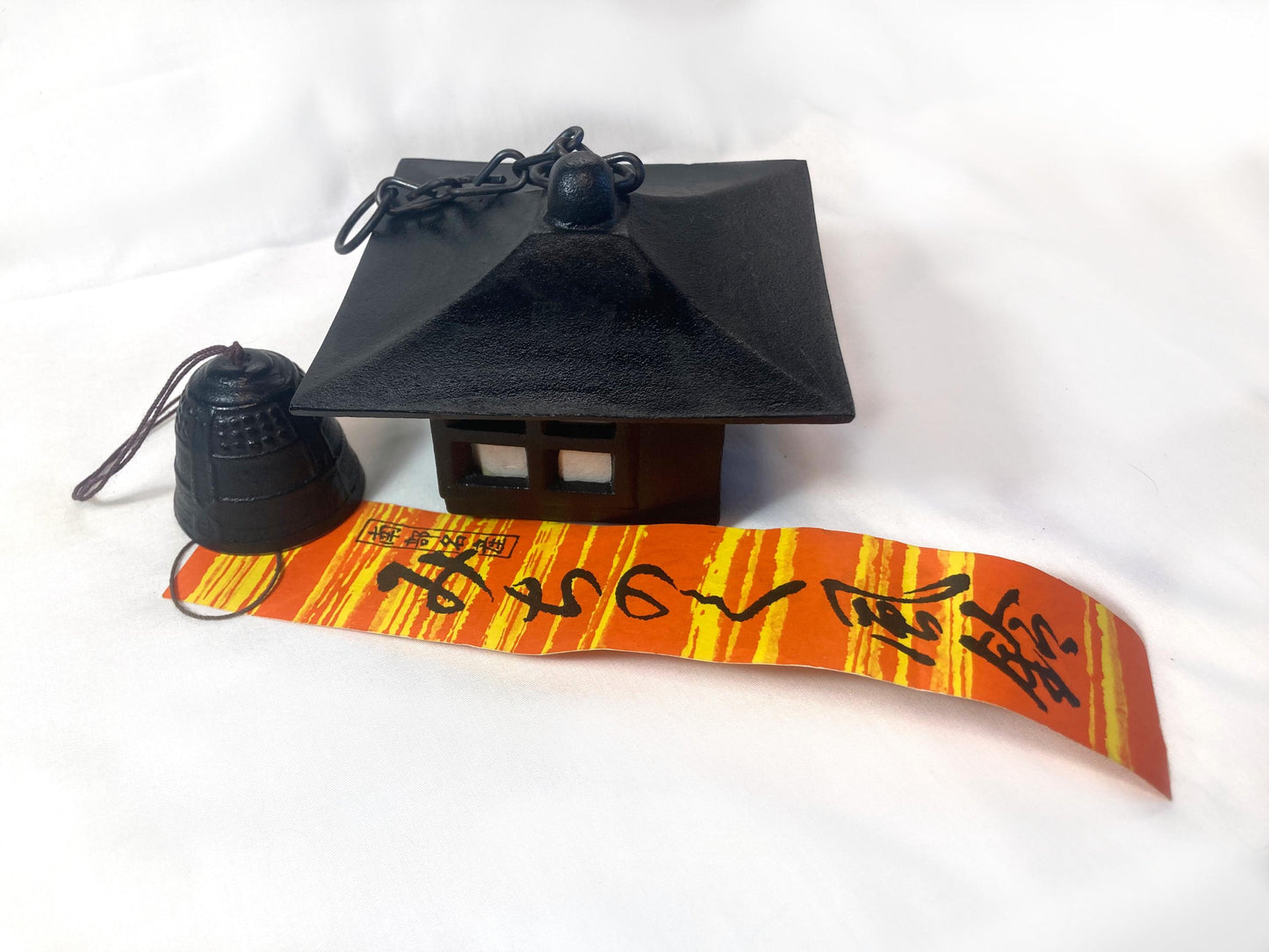 Cast iron wind chime (fuurin) - simple house