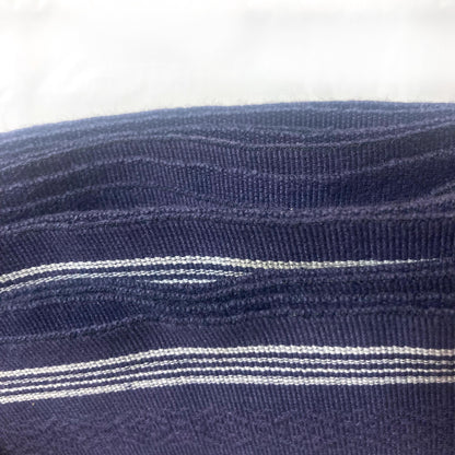 Vintage narrow kaku obi - navy blue hakata ori (cotton)
