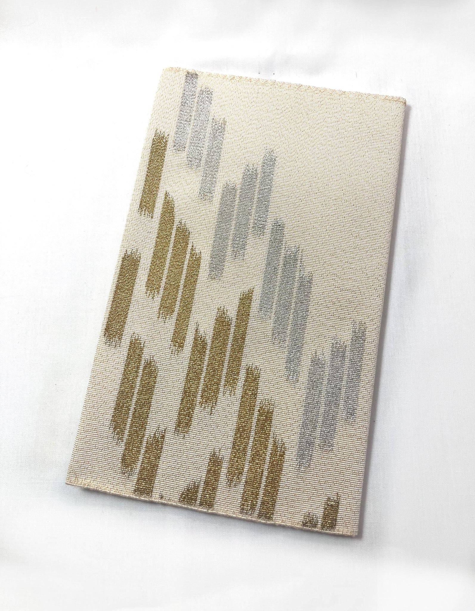 Traditional Japanese accessory - envelope or document file fukusa - glittery gold and silver kasuri pattern