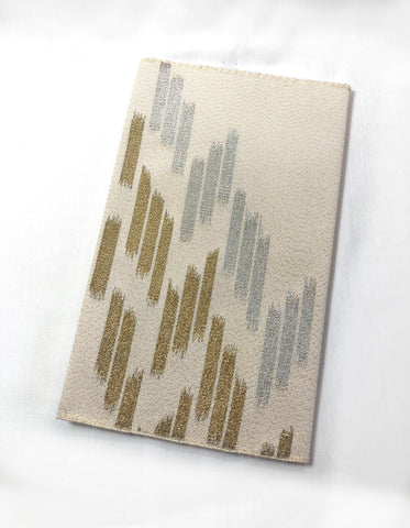 Traditional Japanese accessory - envelope or document file fukusa - glittery gold and silver kasuri pattern