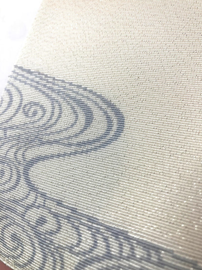 Traditional Japanese accessory - envelope or document file fukusa - glittery silver water swirls pattern