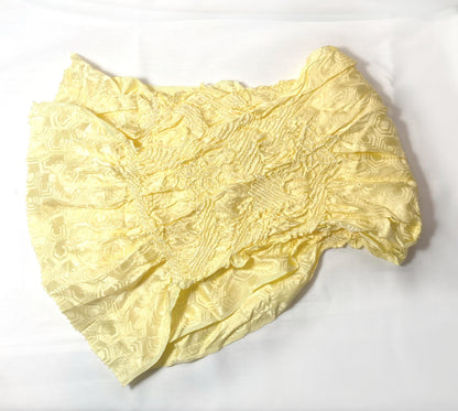 Vintage kimono accessories set - light yellow obiage and colorful mix obijime