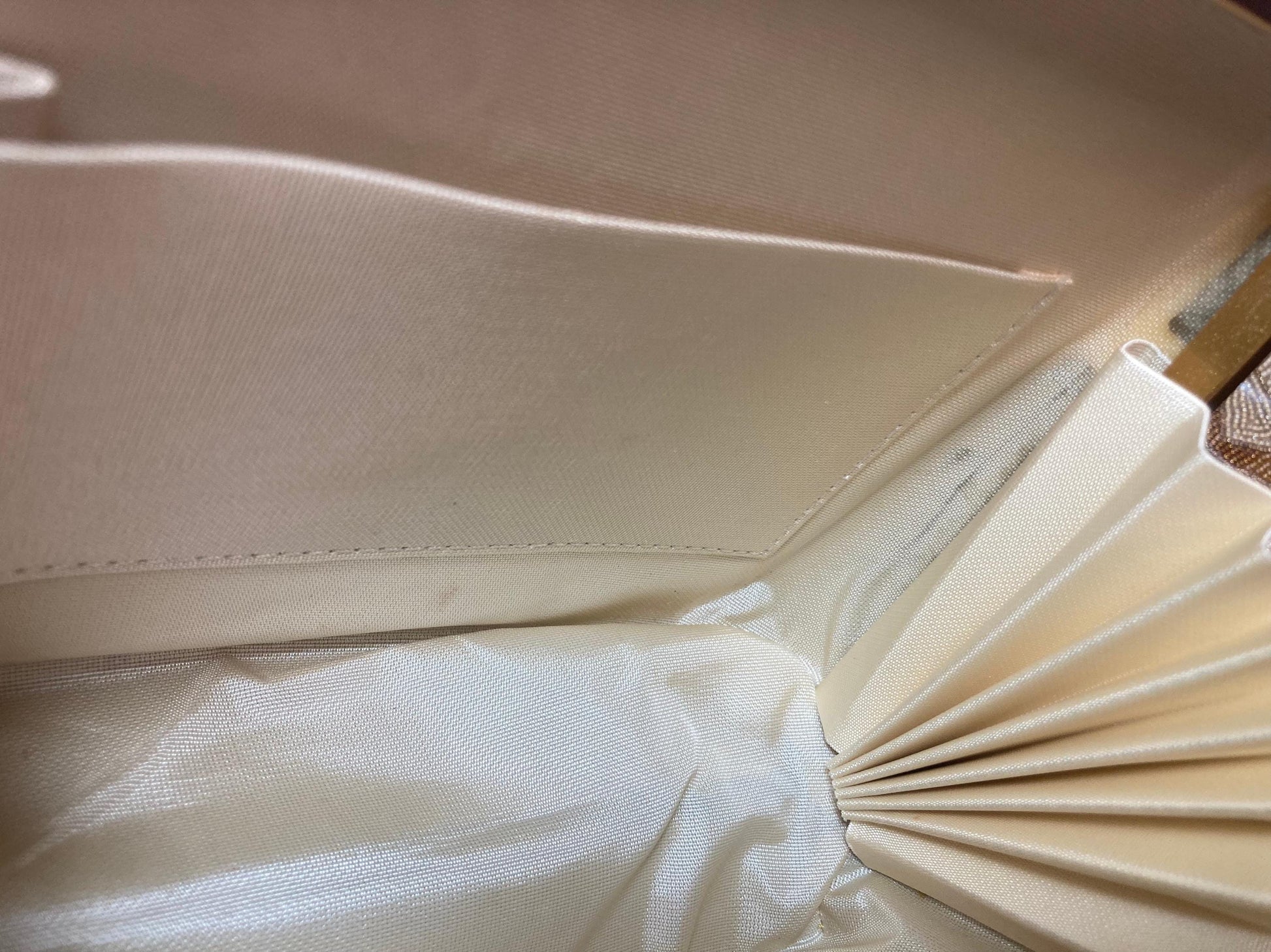 Vintage kimono handbag - emerald and golden abstract pattern