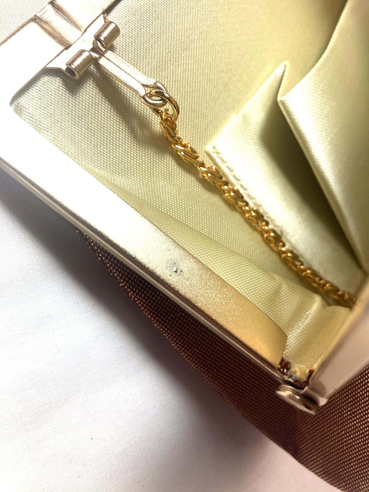 Vintage kimono handbag - two-way red brocade with butterflies