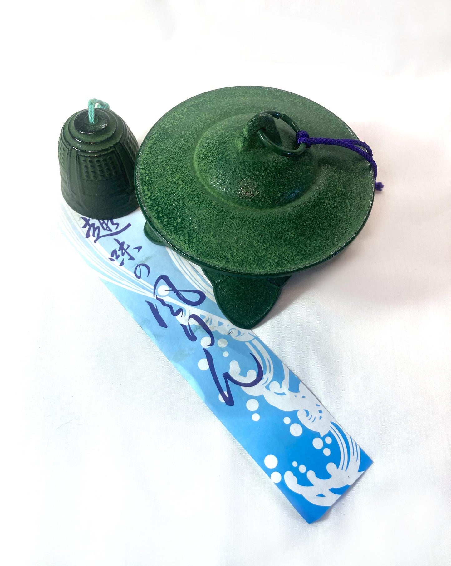 Cast iron wind chime (fuurin) - bellflower lantern