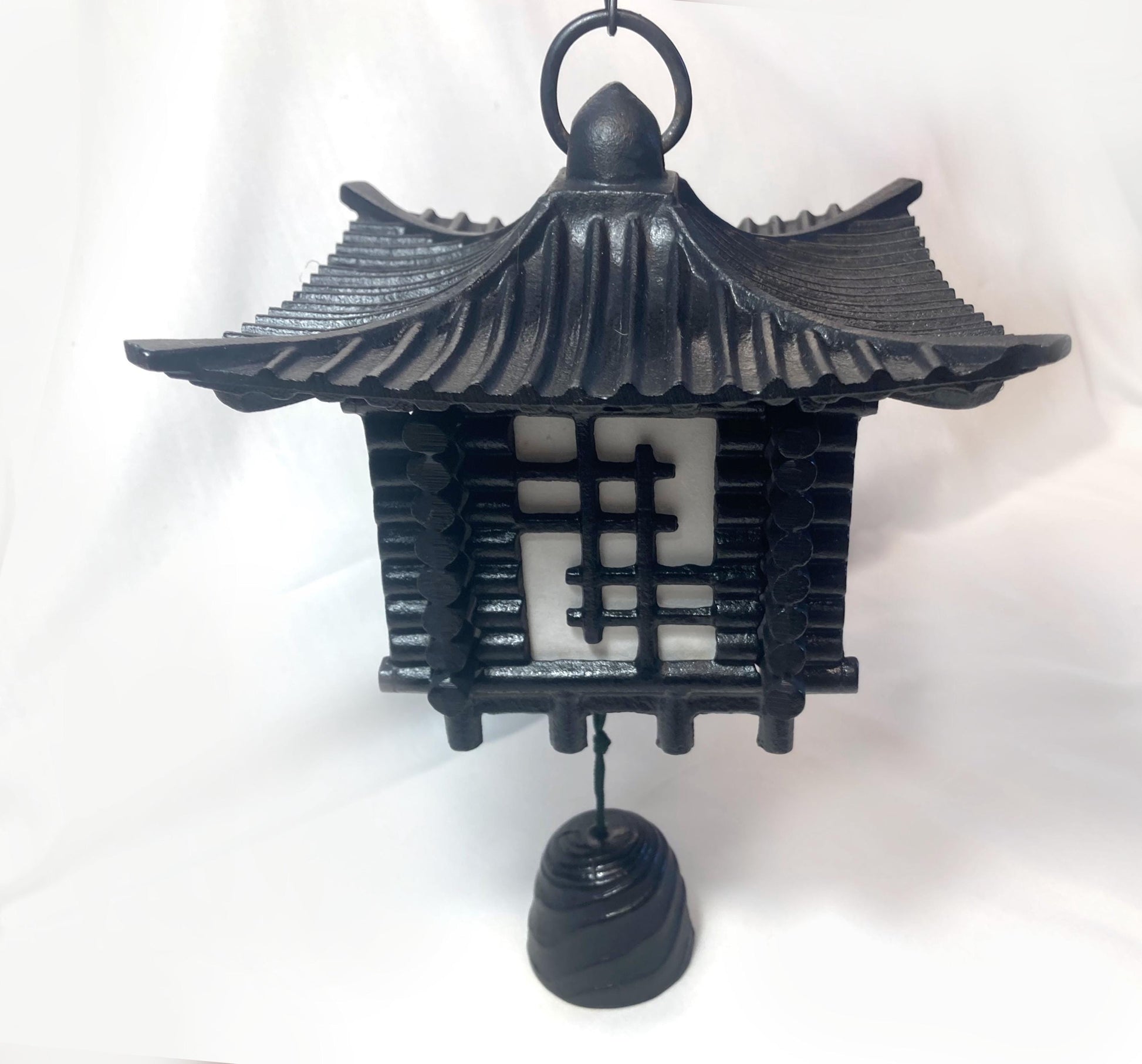 Cast iron wind chime (fuurin) - big log pavilion