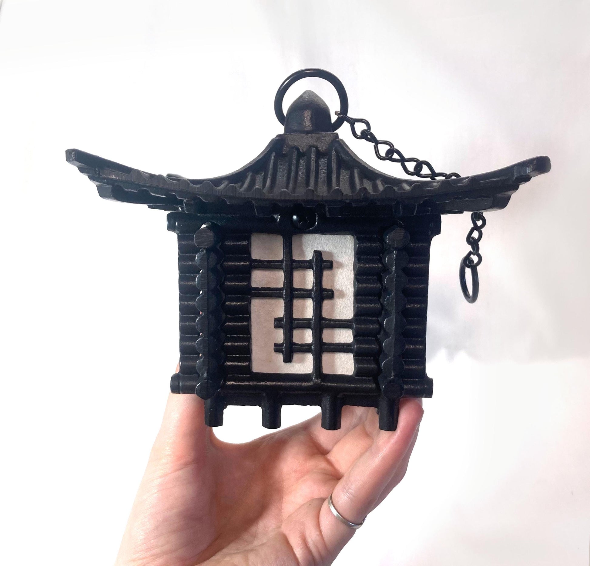 Cast iron wind chime (fuurin) - big log pavilion