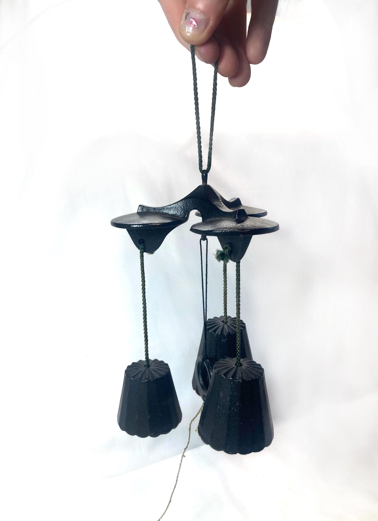 Cast iron wind chime (fuurin) - three bells