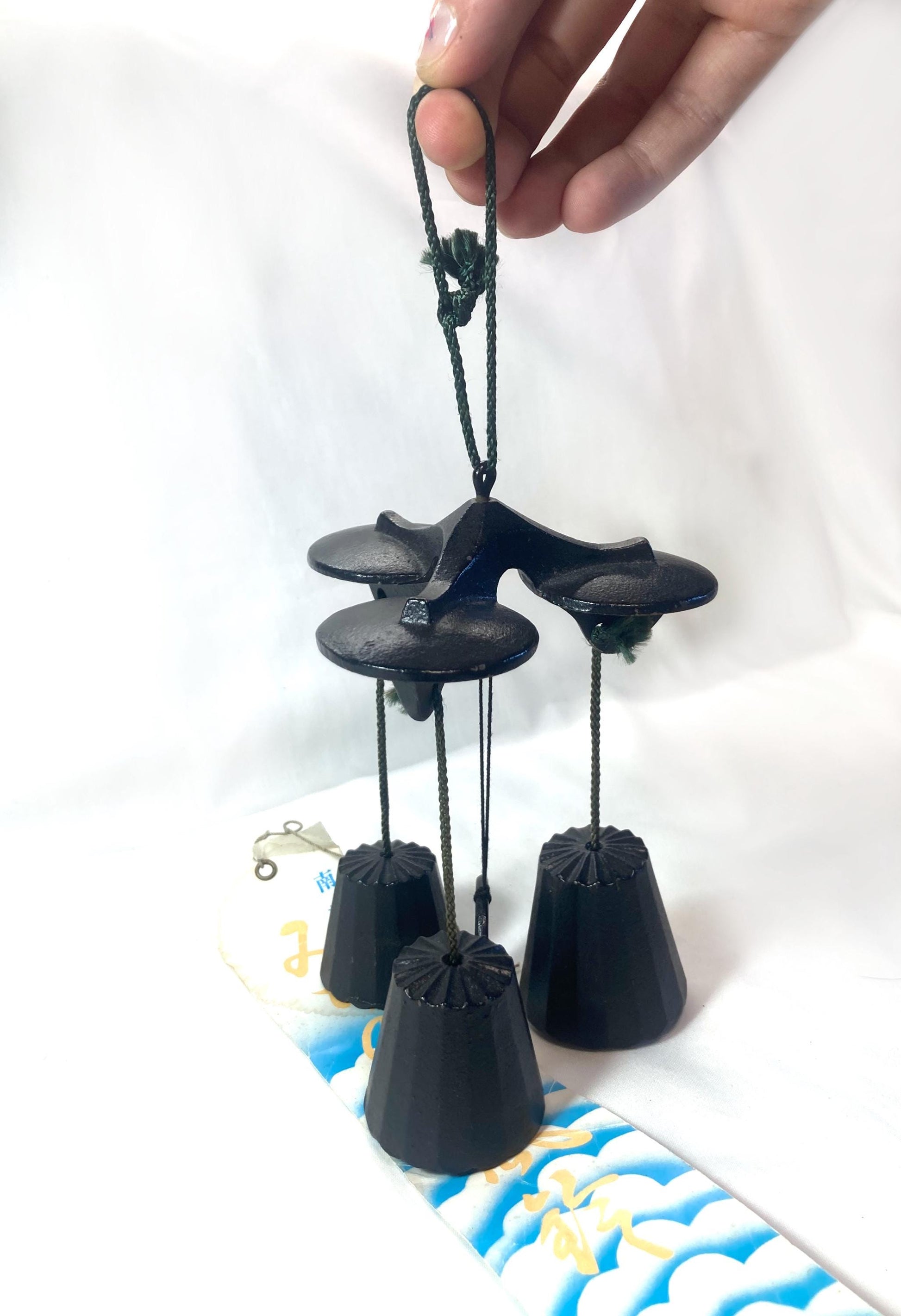 Cast iron wind chime (fuurin) - three bells