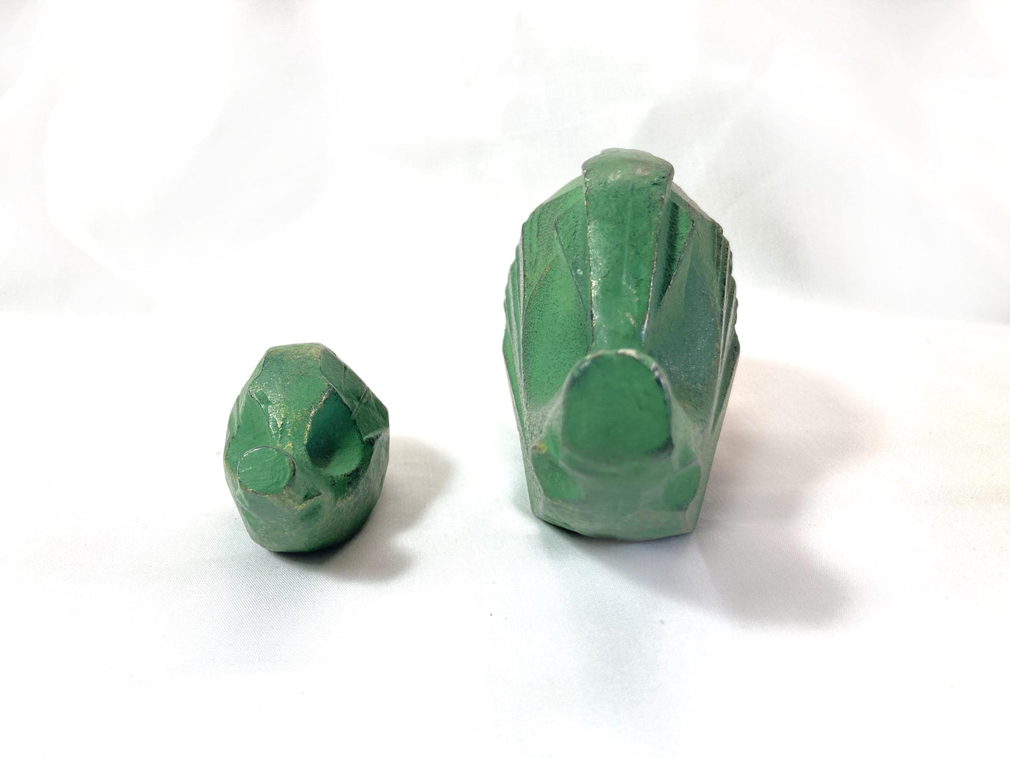 Vintage zodiac sign iron cast statuette - set of 2 boars