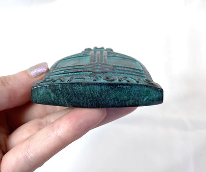 Japanese iron cast paperweight - temple bell