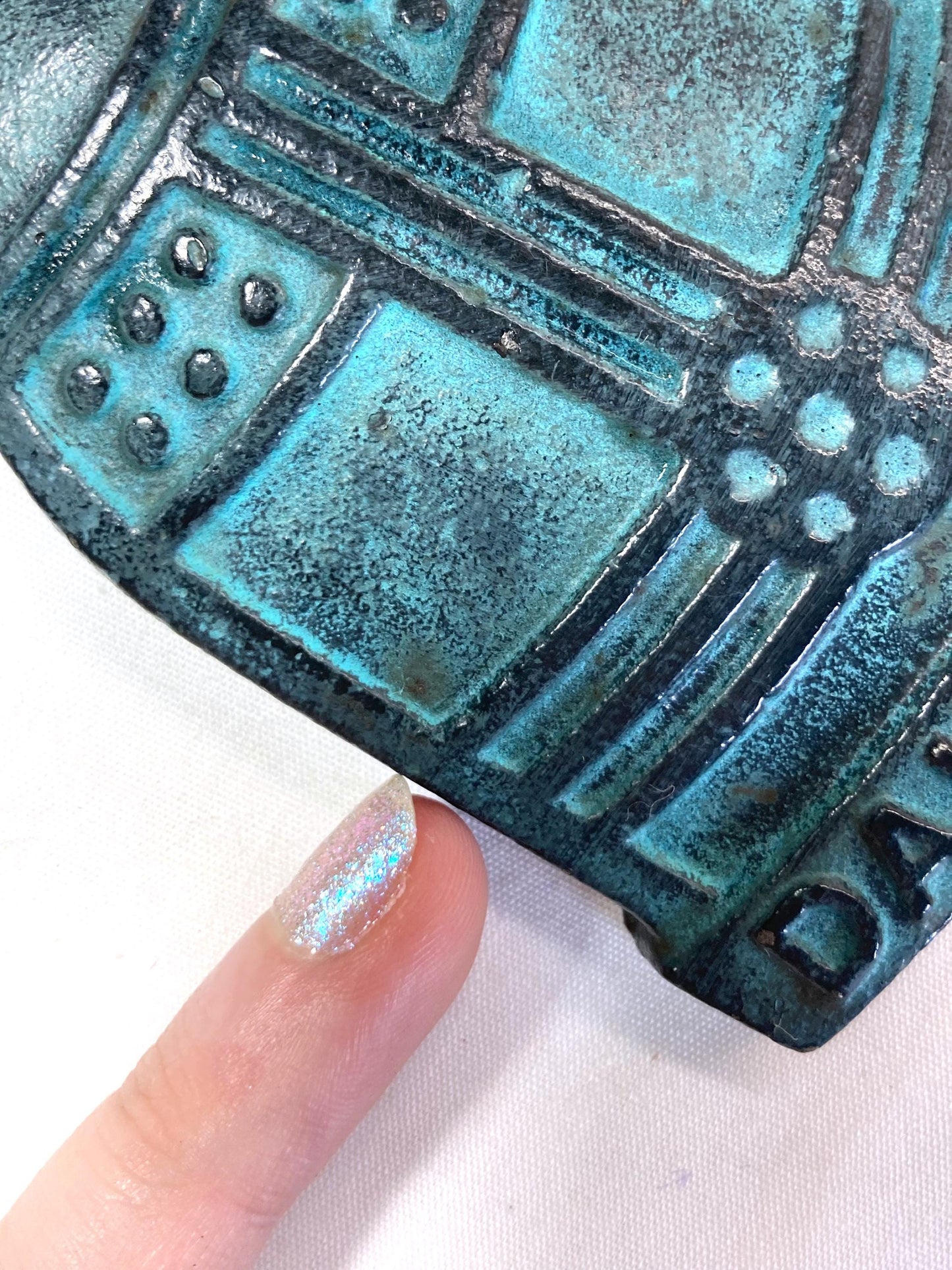 Japanese iron cast paperweight - temple bell