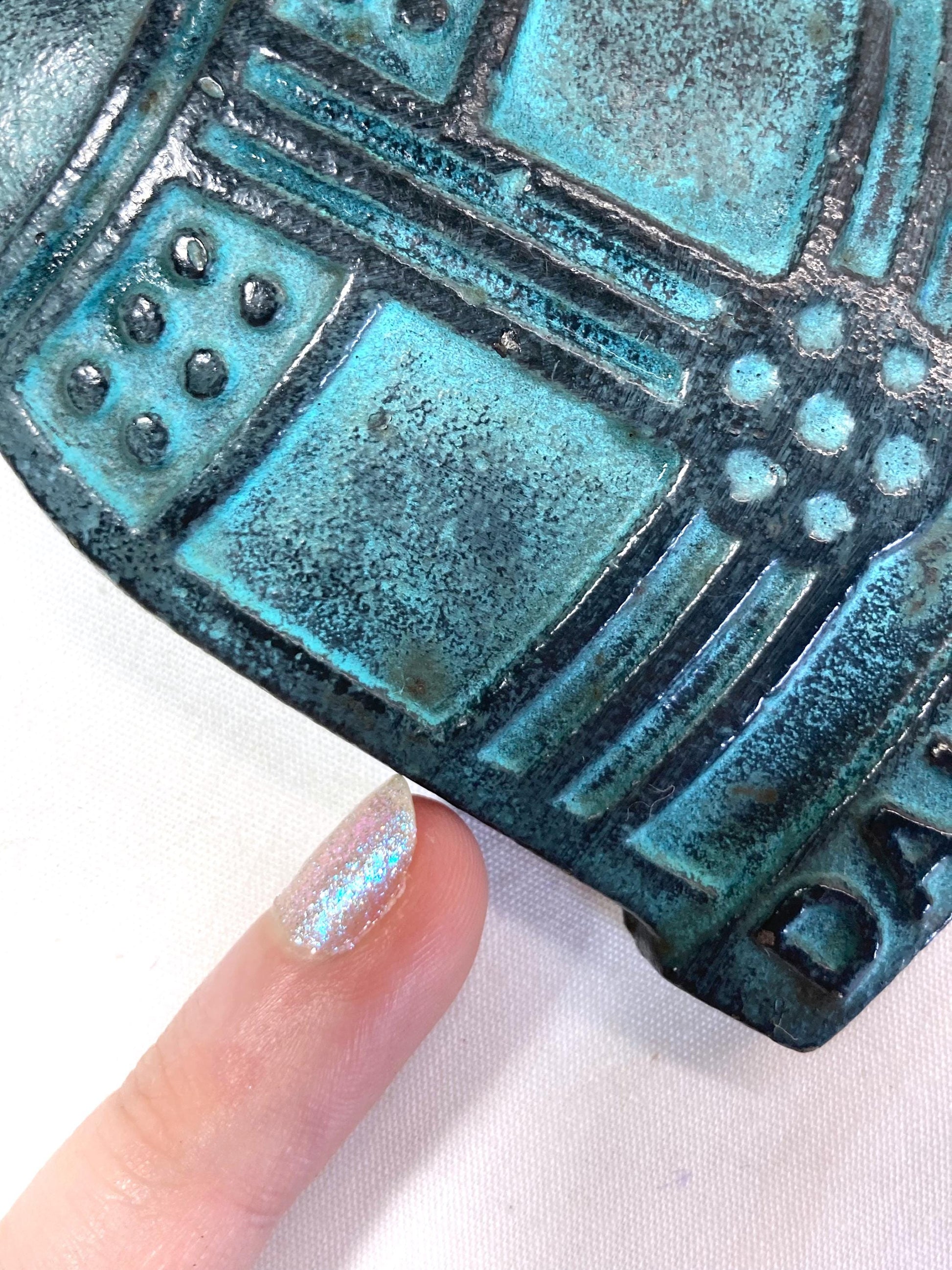 Japanese iron cast paperweight - temple bell