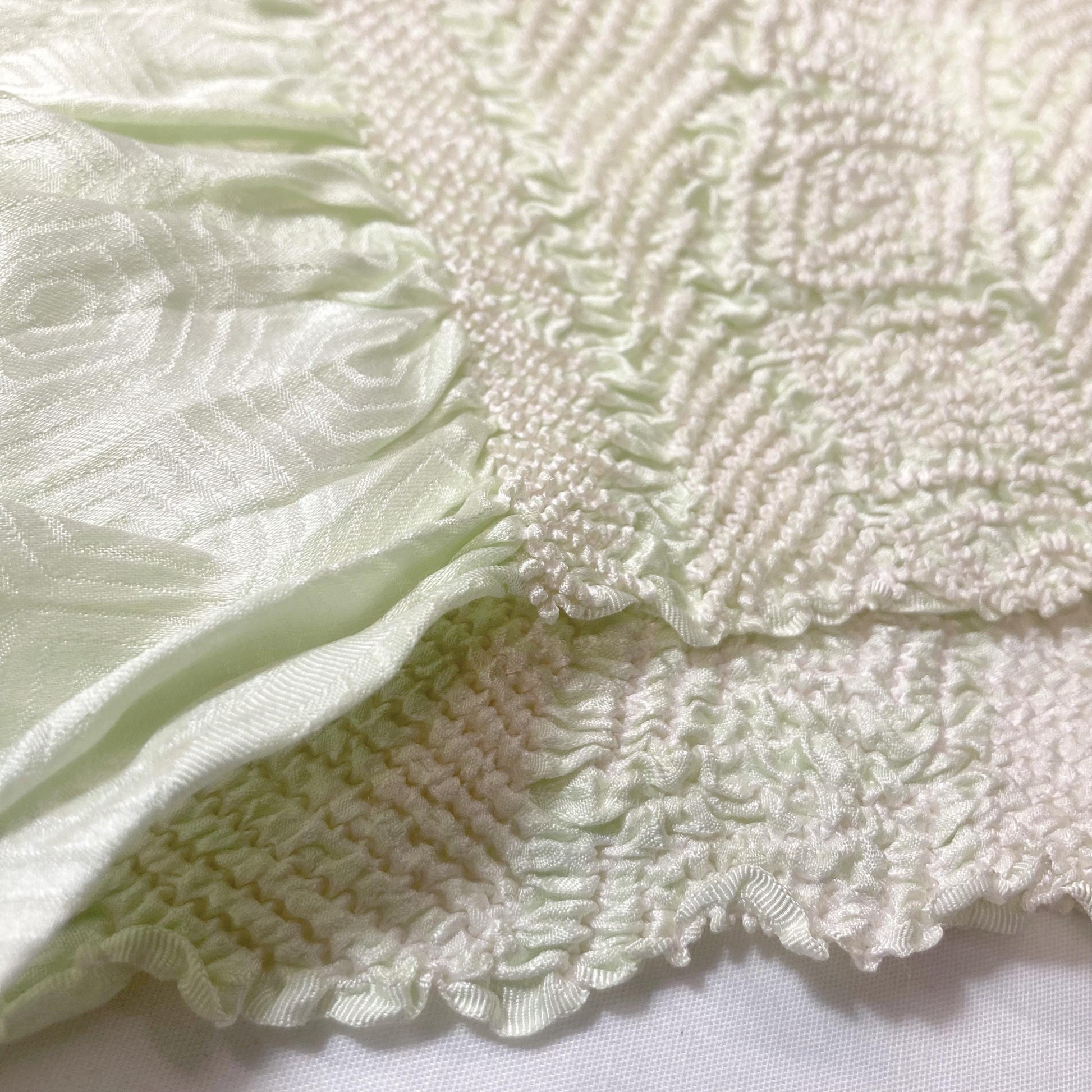 Vintage kimono accessories set - light green obiage and pastel mix obijime (B grade)