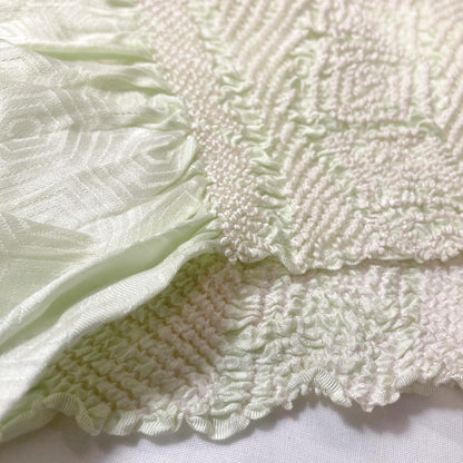 Vintage kimono accessories set - light green obiage and pastel mix obijime (B grade)