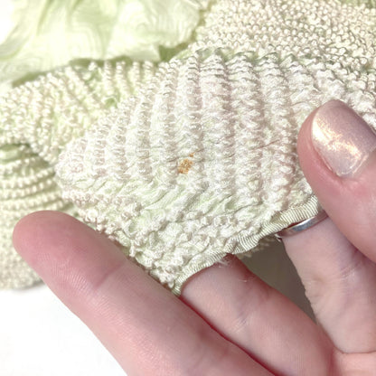 Vintage kimono accessories set - light green obiage and pastel mix obijime (B grade)