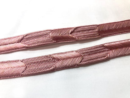 Vintage kimono accessories set - light blue obiage and dusty pink obijime