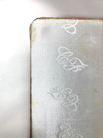 Vintage kimono two-way handbag - gold and pastel floral brocade