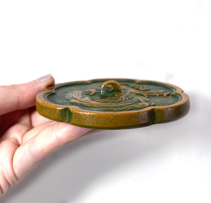 Japanese iron cast paperweight - phoenix